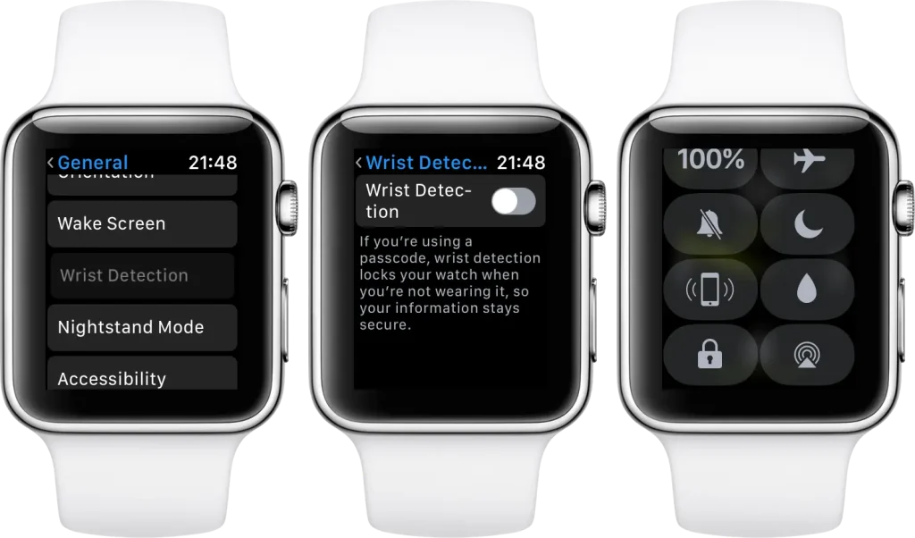 wrist detecting feature